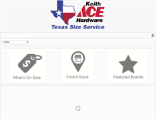 Tablet Screenshot of keithacehardware.com